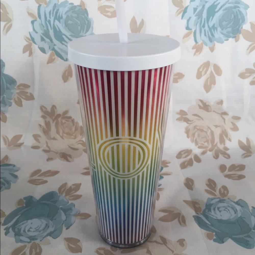 🌈 Starbucks Rainbow Love Pride cup 24 oz straw 🌈